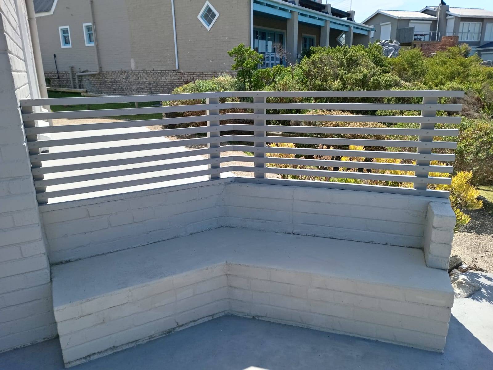 Balustrade and bench